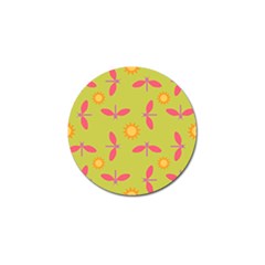 Dragonfly Sun Flower Seamlessly Golf Ball Marker (10 pack)