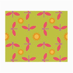 Dragonfly Sun Flower Seamlessly Small Glasses Cloth