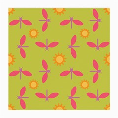 Dragonfly Sun Flower Seamlessly Medium Glasses Cloth