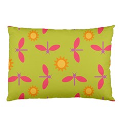 Dragonfly Sun Flower Seamlessly Pillow Case