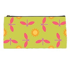 Dragonfly Sun Flower Seamlessly Pencil Cases