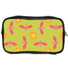 Dragonfly Sun Flower Seamlessly Toiletries Bag (Two Sides)