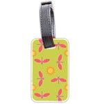 Dragonfly Sun Flower Seamlessly Luggage Tags (Two Sides) Back