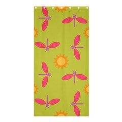 Dragonfly Sun Flower Seamlessly Shower Curtain 36  x 72  (Stall) 