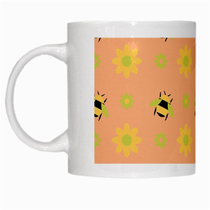 Bee A Bug Nature White Mugs