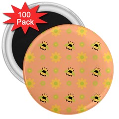 Bee A Bug Nature 3  Magnets (100 Pack) by Nexatart