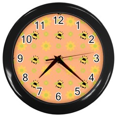 Bee A Bug Nature Wall Clock (black) by Nexatart