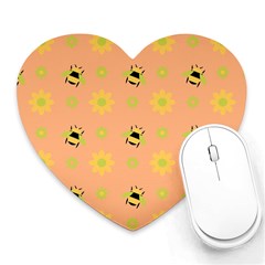 Bee A Bug Nature Heart Mousepads by Nexatart