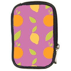 Seamlessly Pattern Fruits Fruit Compact Camera Leather Case by Nexatart