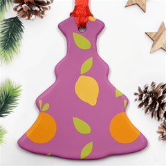 Seamlessly Pattern Fruits Fruit Christmas Tree Ornament (two Sides) by Nexatart