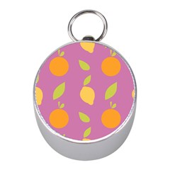 Seamlessly Pattern Fruits Fruit Mini Silver Compasses by Nexatart