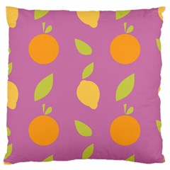 Seamlessly Pattern Fruits Fruit Large Flano Cushion Case (one Side)