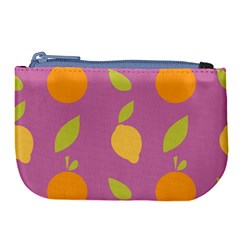 Seamlessly Pattern Fruits Fruit Large Coin Purse