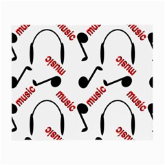 Music Letters Word Headphones Note Small Glasses Cloth (2-side) by Nexatart