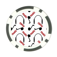 Music Letters Word Headphones Note Poker Chip Card Guard by Nexatart