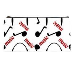 Music Letters Word Headphones Note Pencil Cases by Nexatart