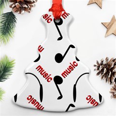 Music Letters Word Headphones Note Christmas Tree Ornament (two Sides) by Nexatart