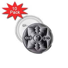 Lotus Mandala Flower Floral 1 75  Buttons (10 Pack) by Nexatart