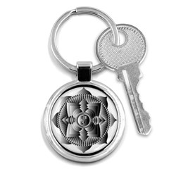 Lotus Mandala Flower Floral Key Chains (round)  by Nexatart