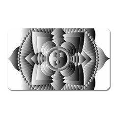 Lotus Mandala Flower Floral Magnet (rectangular) by Nexatart