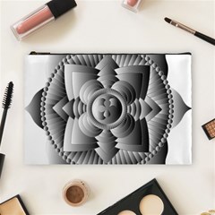 Lotus Mandala Flower Floral Cosmetic Bag (large) by Nexatart