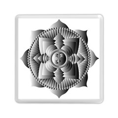 Lotus Mandala Flower Floral Memory Card Reader (square) by Nexatart