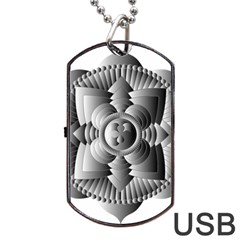 Lotus Mandala Flower Floral Dog Tag Usb Flash (one Side) by Nexatart