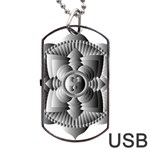 Lotus Mandala Flower Floral Dog Tag USB Flash (Two Sides) Front