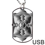 Lotus Mandala Flower Floral Dog Tag USB Flash (Two Sides) Back