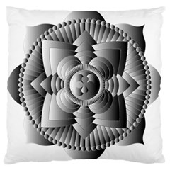 Lotus Mandala Flower Floral Large Cushion Case (one Side) by Nexatart