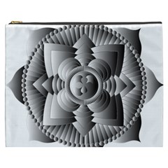 Lotus Mandala Flower Floral Cosmetic Bag (xxxl) by Nexatart