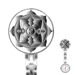 Lotus Mandala Flower Floral Stainless Steel Nurses Watch by Nexatart