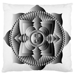 Lotus Mandala Flower Floral Standard Flano Cushion Case (one Side) by Nexatart