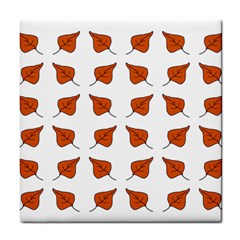 Pattern Fallen Leaves Autumn Tile Coasters