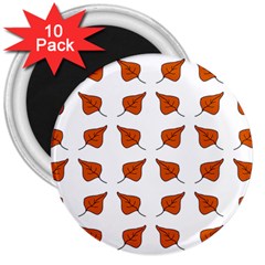 Pattern Fallen Leaves Autumn 3  Magnets (10 pack) 