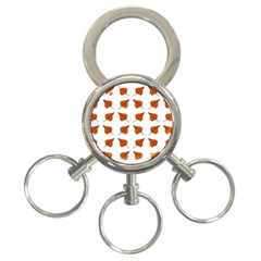 Pattern Fallen Leaves Autumn 3-Ring Key Chains