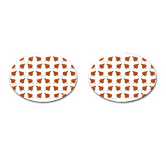 Pattern Fallen Leaves Autumn Cufflinks (Oval)