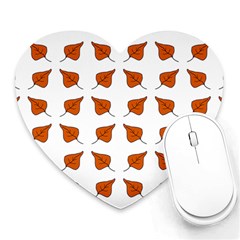 Pattern Fallen Leaves Autumn Heart Mousepads