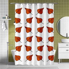 Pattern Fallen Leaves Autumn Shower Curtain 48  x 72  (Small) 