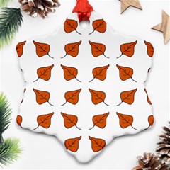 Pattern Fallen Leaves Autumn Ornament (Snowflake)