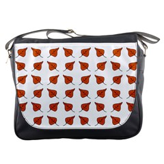 Pattern Fallen Leaves Autumn Messenger Bag