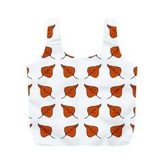 Pattern Fallen Leaves Autumn Full Print Recycle Bag (M)