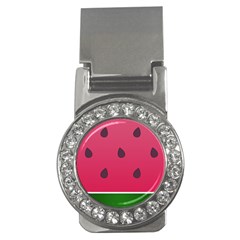 Watermelon Fruit Summer Red Fresh Money Clips (cz)  by Nexatart