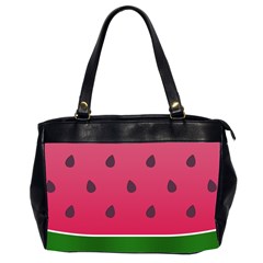 Watermelon Fruit Summer Red Fresh Oversize Office Handbag (2 Sides)