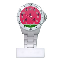 Watermelon Fruit Summer Red Fresh Plastic Nurses Watch