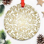 Gold Vintage Rococo Model Patern Ornament (Round) Front