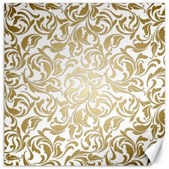 Gold Vintage Rococo Model Patern Canvas 12  X 12  by Nexatart