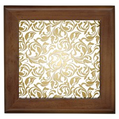 Gold Vintage Rococo Model Patern Framed Tiles by Nexatart