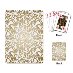 Gold Vintage Rococo Model Patern Playing Cards Single Design by Nexatart