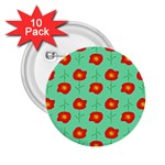 Flowers Pattern Ornament Template 2.25  Buttons (10 pack)  Front